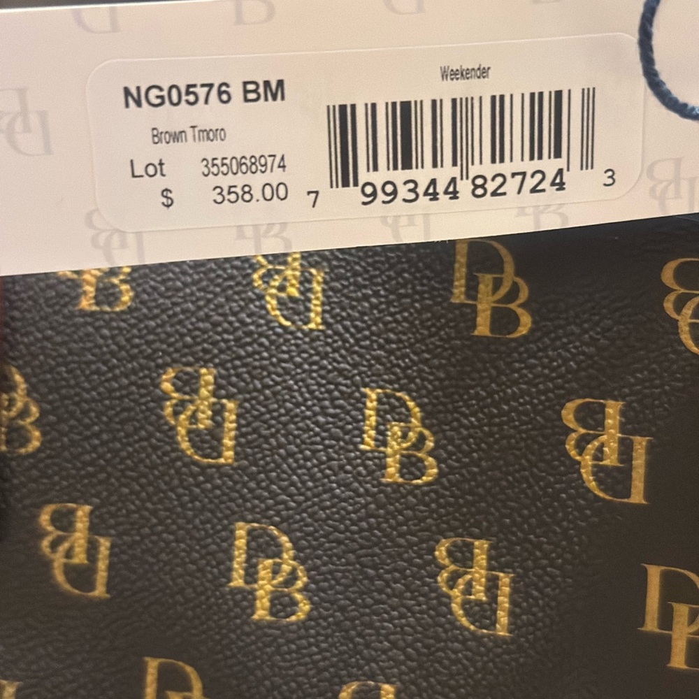 NWT Dooney and Bourke Brown Tmoro Gretta Weekender Bag - Picture 3 of 8
